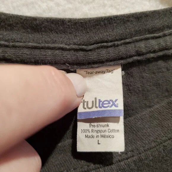 Preowned Tultex T-Shirt With Cat Astronaut Graphic Ring spun Cotton Large - Picture 3 of 5